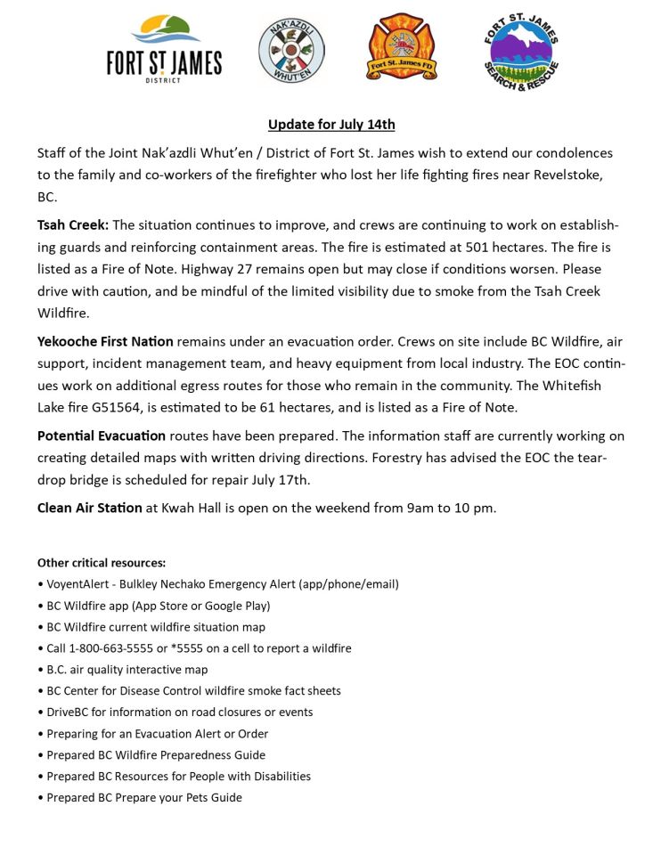 Eoc Update For July 14 2023 Nak Azdli Whut En